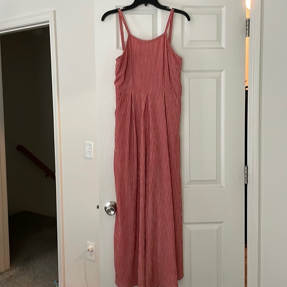 NWT Rust striped jumpsuit - Picture 1 of 5